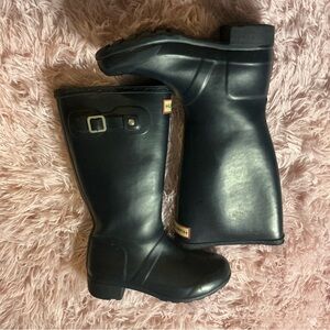 Hunter Women's Dark navy blueBoots with Buckle